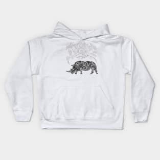 Ornate Rhino Kids Hoodie